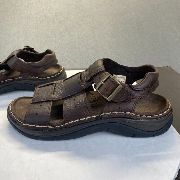 Bass 9M‎ Brown Leather,2551-972 Fisherman Sandals Summer Chunky 90s Y2K - Picture 11 of 14